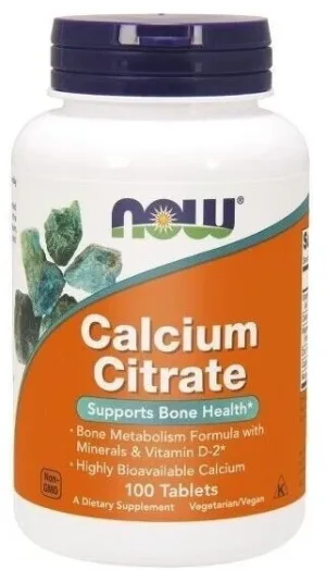 NOW FOODS Citrat de calciu 100 comprimate