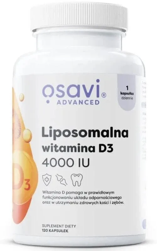 Vitamina D3 lipozomală Osavi 4000 UI, 120 capsule — preț și oferte