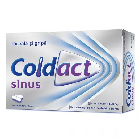 Coldact Sinus 500 mg/30 mg, Terapia SA | 20 comprimate — preț și oferte