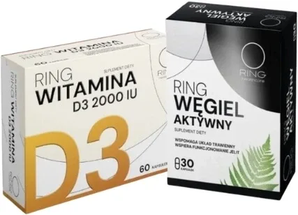 Inel Vitamina D3 2000 + Inel Carbon Activat — preț și oferte