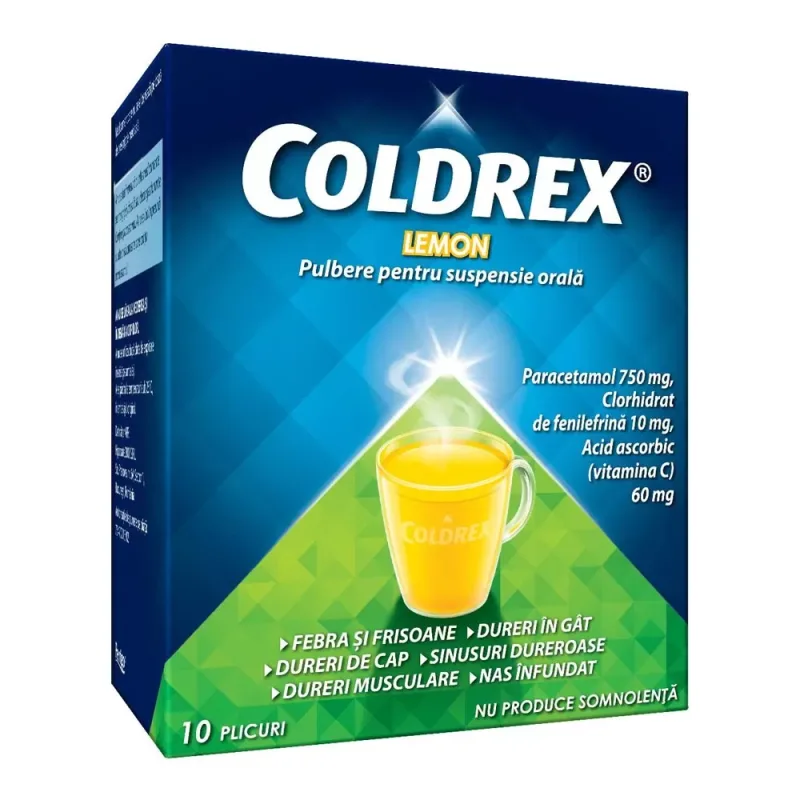 Coldrex Lemon, Perrigo | 10 plicuri PERRIGO ROMANIA S.R. — preț și oferte