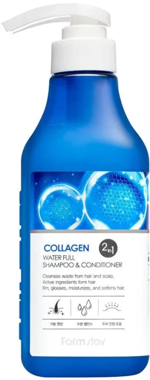 Șampon și balsam 2 în 1 Farmstay Collagen 530 ml