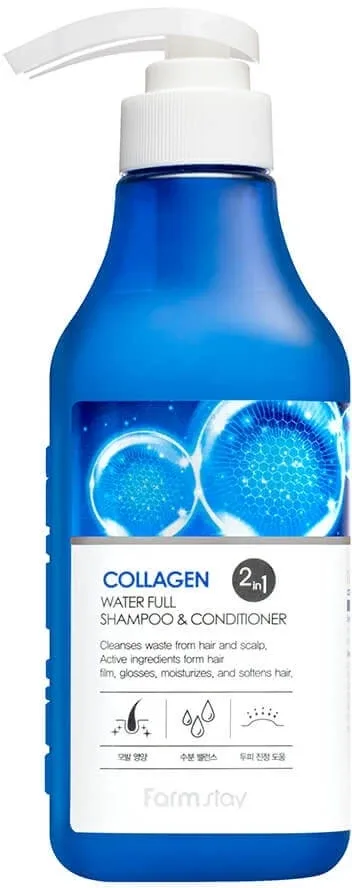 Șampon și balsam 2 în 1 Farmstay Collagen 530 ml — preț și oferte