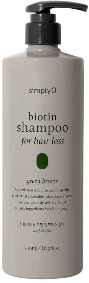SimplyO Șampon cu biotină pentru căderea părului Șampon Green Breeze ...