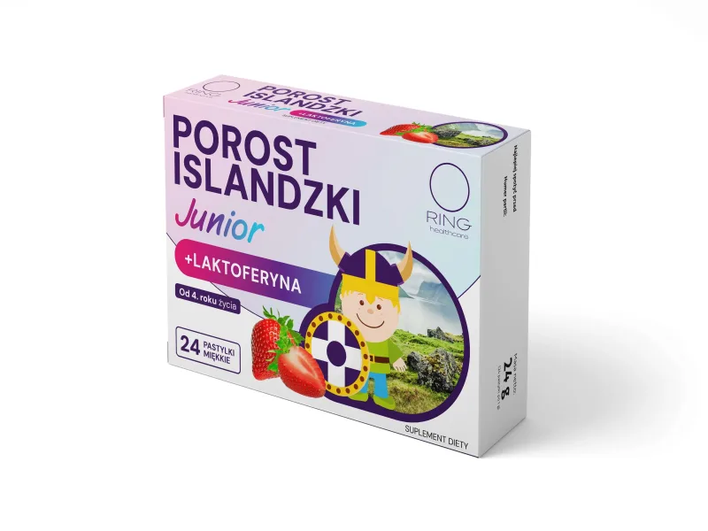 Ring Icelandic Lichen Junior + Lactoferrin 24 comprimate — preț și oferte