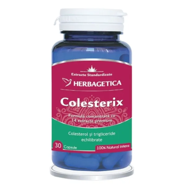 Colesterix, Herbagetica | 30 capsule — preț și oferte