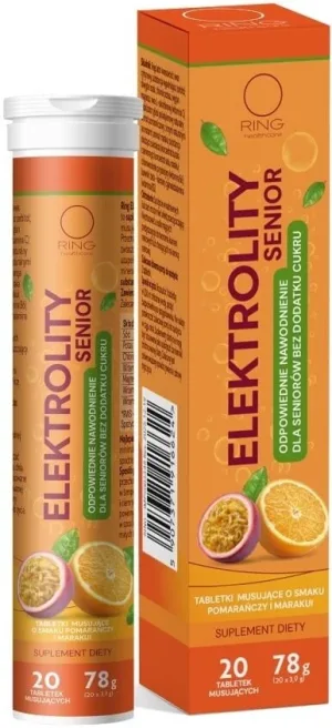 Ring Electrolytes Senior portocaliu-maracuja 20 comprimate ...