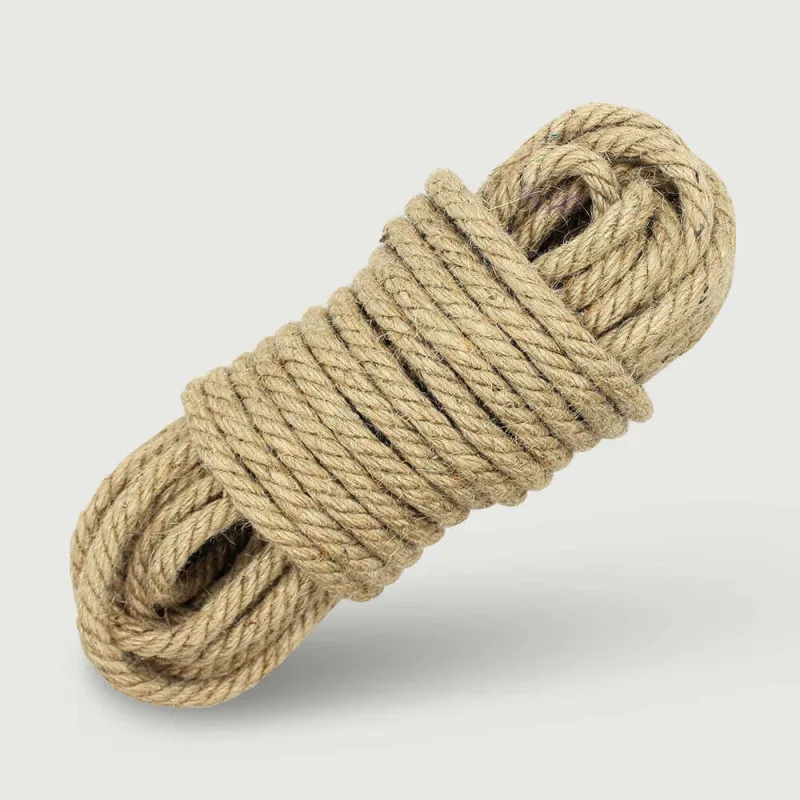 Frânghie Bondage din cânepă cu împletitură aspră 10 m - maro — preț și oferte