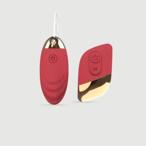 Vibrator cu nervuri din silicon controlat de la distanță - roșu