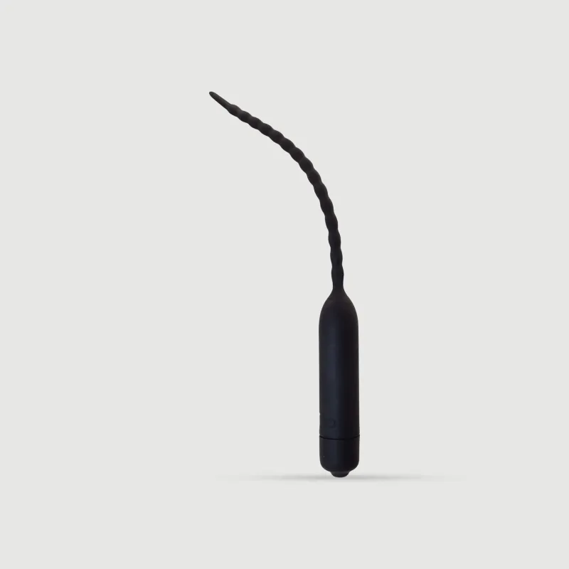 155 x 6,5 mm silicon spiralat cu 1 viteză de vibrare a sunetului uretral - negru — preț și oferte