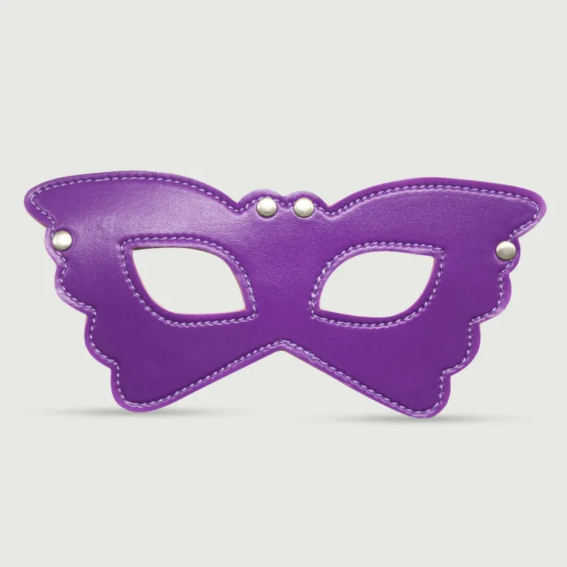 Mască de ochi cu fluture din piele - violet — preț și oferte