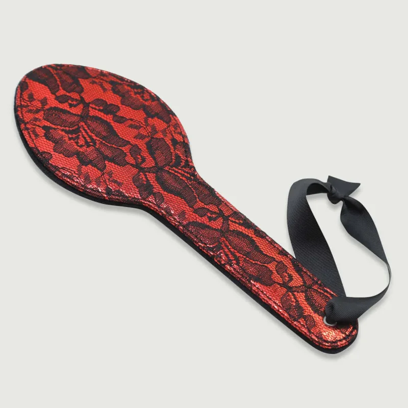 Lace Obsession Series Paletă de dantelă cu imprimeu animal și panglică de satin - Roșu — preț și oferte