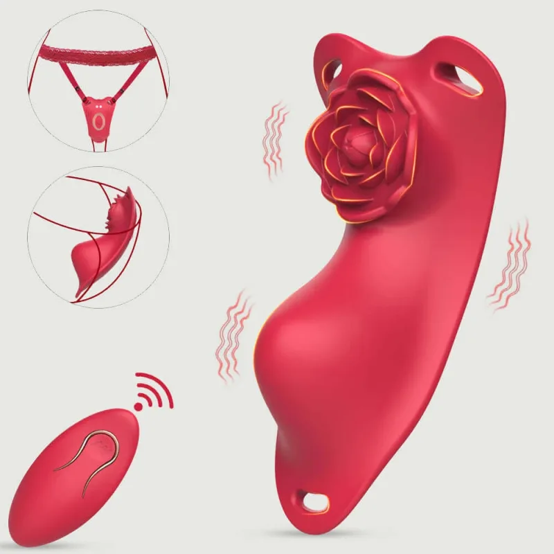 The Flower Butterfly Vibrator portabil controlat de la distanță - Roșu — preț și oferte