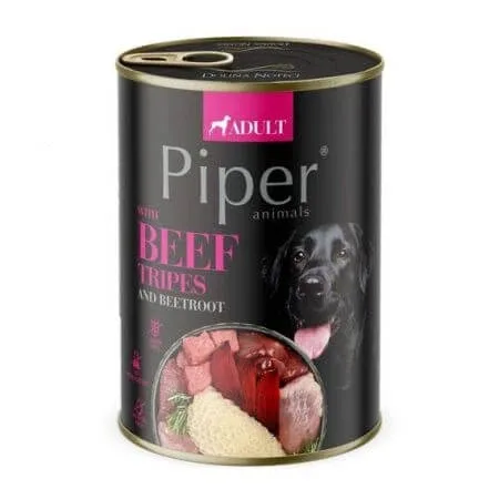 Hrana umeda cu burta de vita si sfecla rosie, 400 g, Piper — preț și oferte