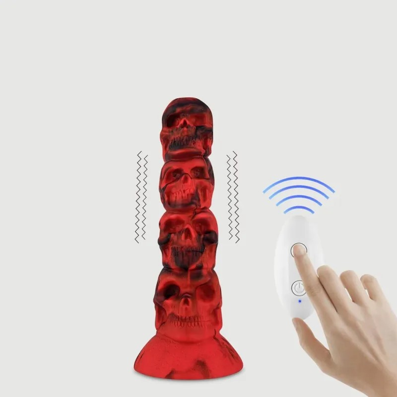 The Walking Dead Vibrator realist din silicon controlat de la distanță cu cupă de aspirație - roșu — preț și oferte