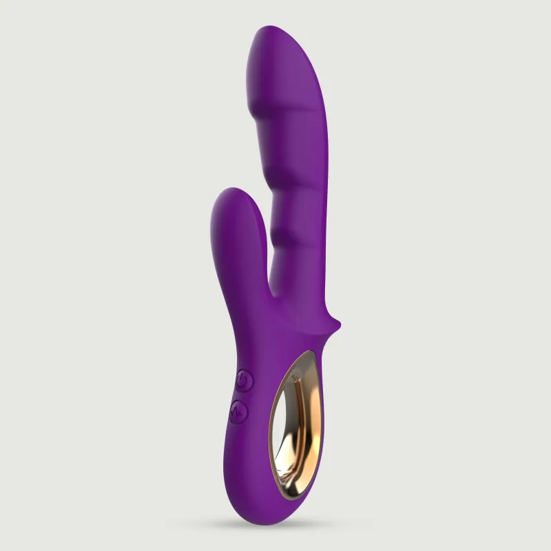 J'Adore Vibrator cu iepure cu nervuri din silicon - Violet — preț și oferte