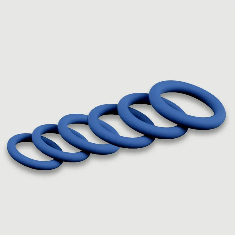 Set de inele rotunde flexibile din silicon pentru penis Male Collection - albastru — preț și oferte