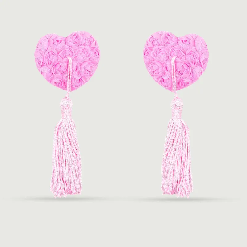 Nipple Pasties cu flori de tul și paiete - roz — preț și oferte