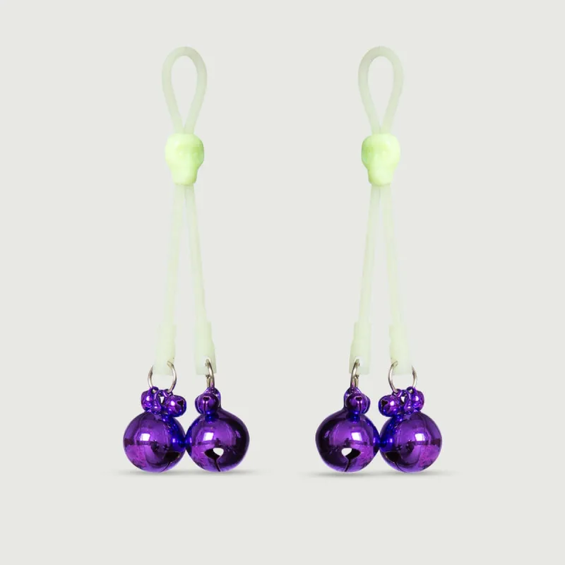 Cleme pentru sfârcuri cu clopoței - violet — preț și oferte