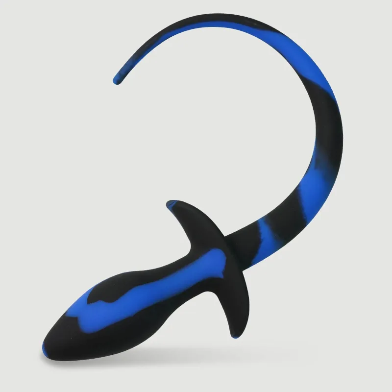 Puppy Play Silicone Tail Butt Plug - Albastru — preț și oferte