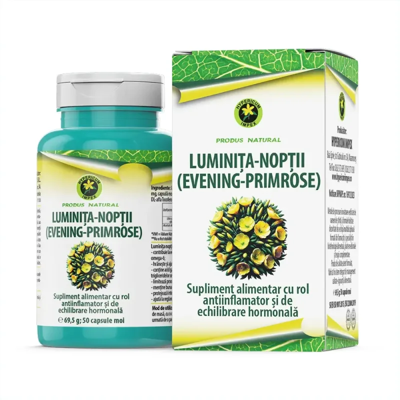 Capsule Ulei de Luminița nopții (Evening Primerose), 50 capsule moi — preț și oferte