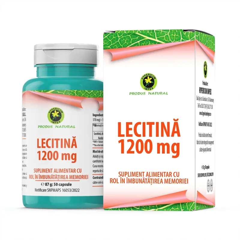 Capsule Lecitină 1200 mg, 50 capsule moi — preț și oferte