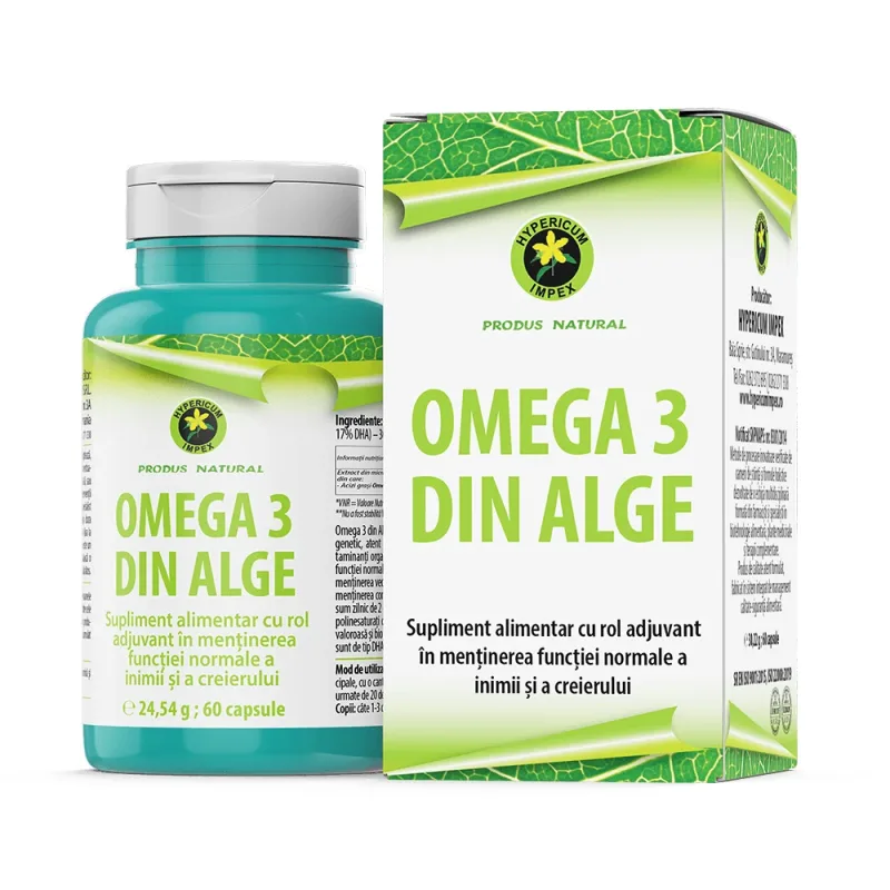 Capsule Omega 3 din alge, 60 capsule — preț și oferte