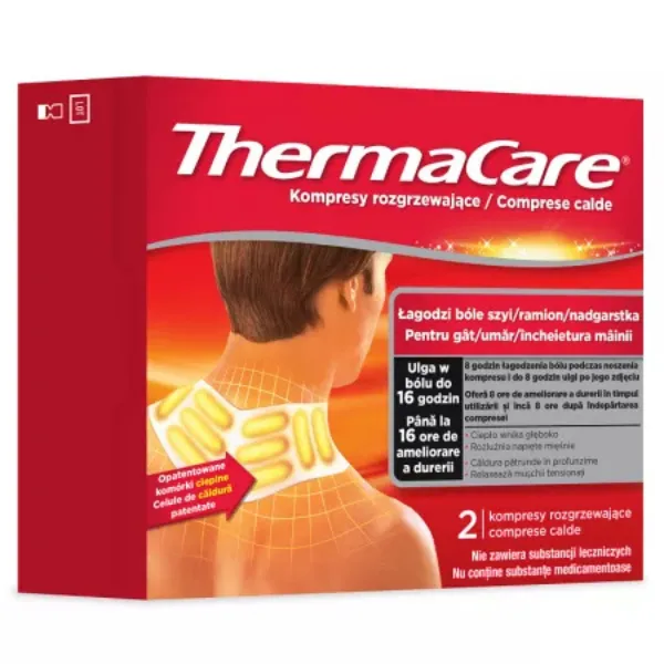 Comprese calde pentru gat, umar si incheietura mainii Thermacare, Angelini | 2 bucati — preț și oferte