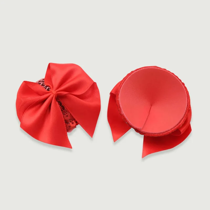 Pasiuni pentru sfârcuri Satin Bow - Roșu — preț și oferte