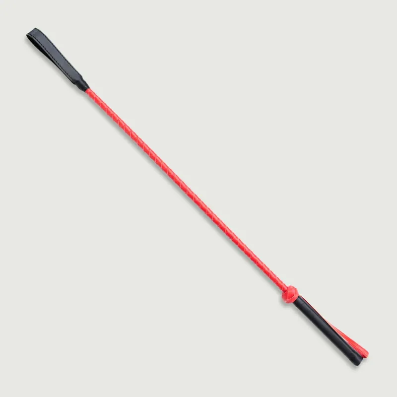 Ciorap de călărie cu mâner împletit și vârf din piele 56 cm - Roșu — preț și oferte