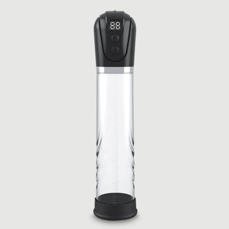 Sexopolis Male LCD Display Long Tube Automatic Penis Pump - Transparent — preț și oferte