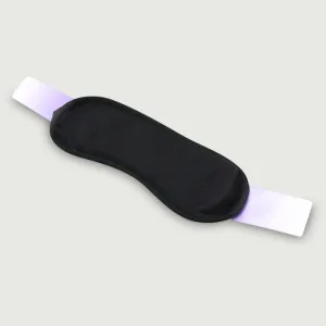 Mască de ochi legată la ochi cu panglică de satin - negru/violet