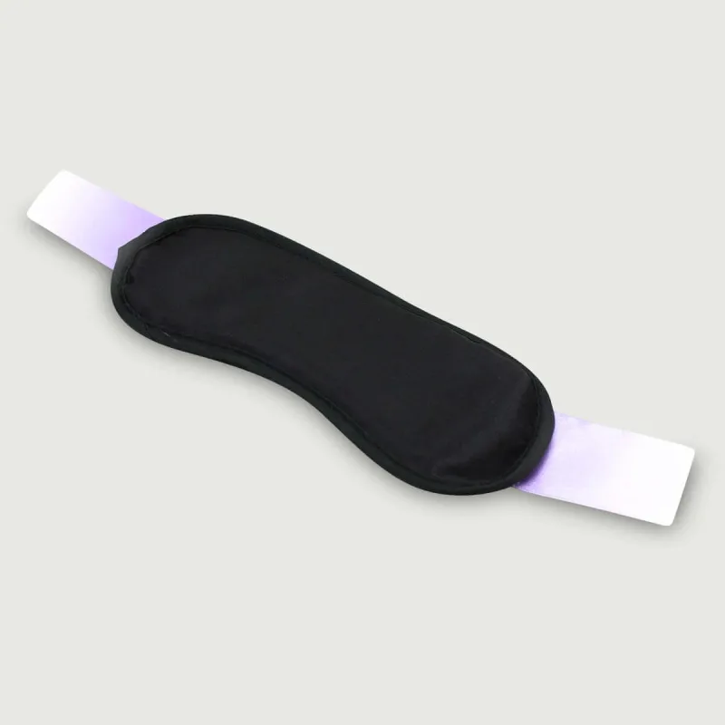 Mască de ochi legată la ochi cu panglică de satin - negru/violet — preț și oferte
