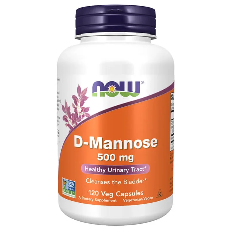 Now Foods D-mannose 500 mg, D-mannose, 120 capsule — preț și oferte