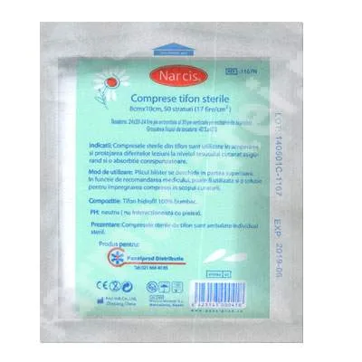 Comprese sterile 27/27, Narcis | 10 buc — preț și oferte