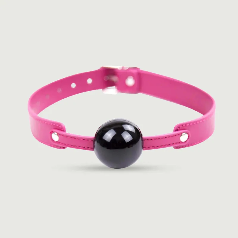 Silicon Ball Gag - Negru/Fuschia — preț și oferte