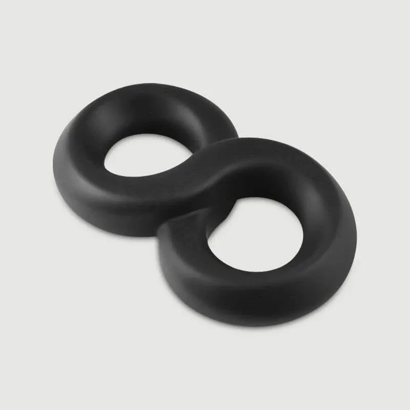 Infinite Hard On Liquid Silicone Flexible Cock Ring 42 mm - Negru — preț și oferte
