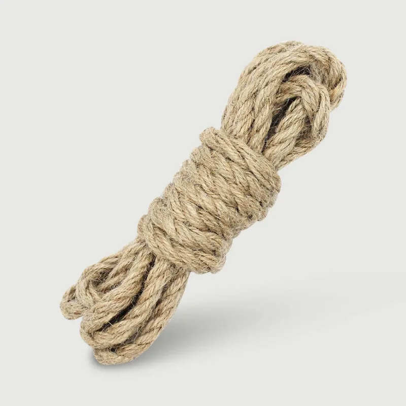 Frânghie Bondage din cânepă cu împletitură aspră 5 m - maro — preț și oferte