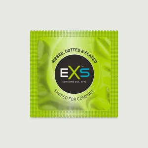 EXS Prezervative cu nervuri cu puncte și evazate