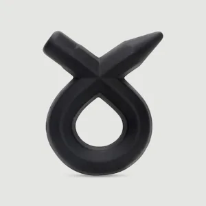 Inel flexibil pentru penis din silicon Delta Liquid - negru