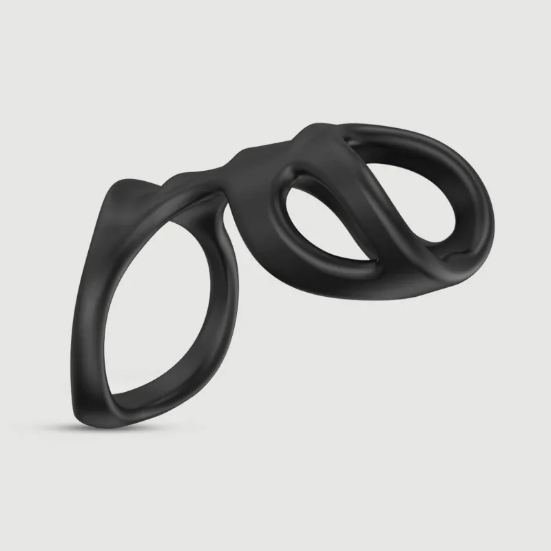 Inel pentru penis din silicon cu manșon ușor pentru penis - negru — preț și oferte