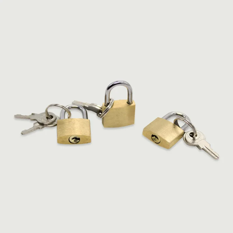 Mini lacăte metalice cu chei - argintiu / auriu — preț și oferte