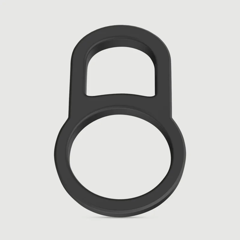 Inel pentru penis din silicon moale cu blocare dublă Erector - negru — preț și oferte