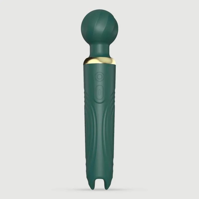 Ultra Vibe Vibrator puternic cu baghetă de masaj din silicon cu mâner - verde — preț și oferte