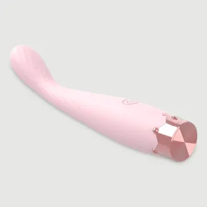 The Crown Vibrator pentru începători cu punct G din silicon curbat și subțire - Roz