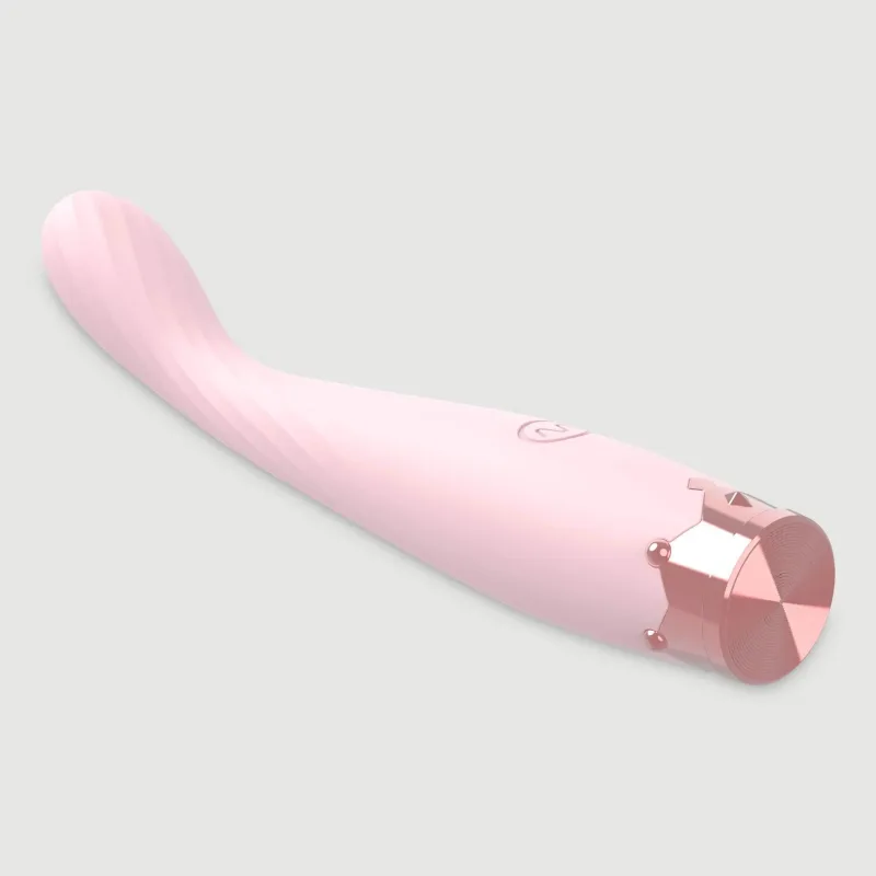 The Crown Vibrator pentru începători cu punct G din silicon curbat și subțire - Roz — preț și oferte