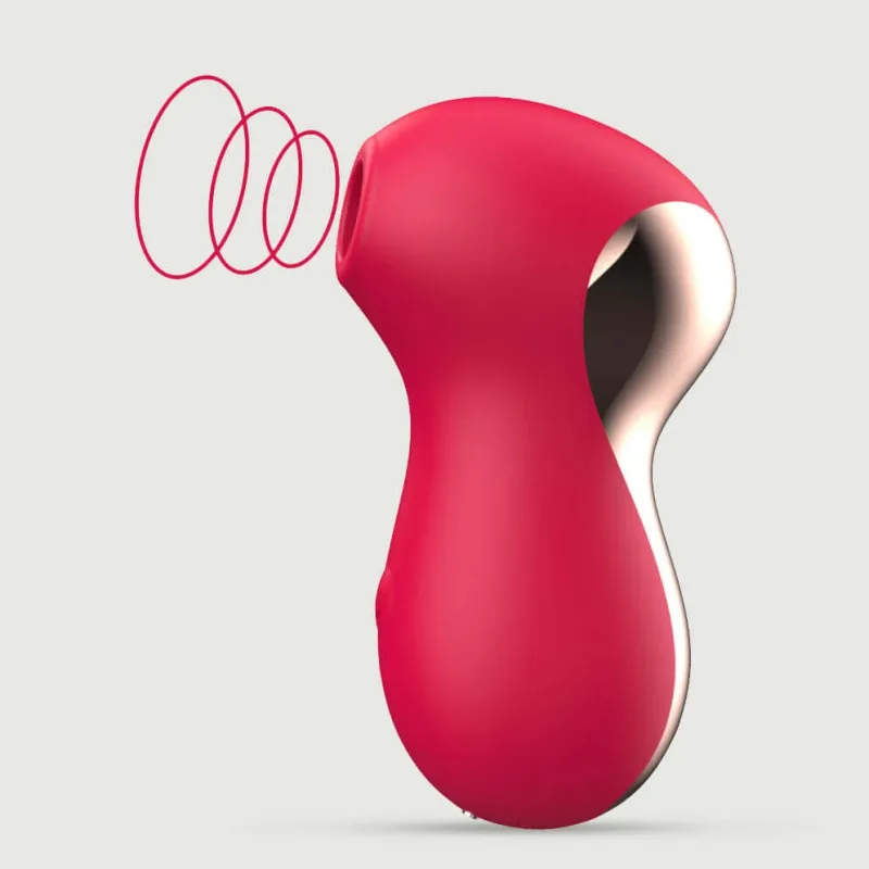 Stimulator de aspirație cu silicon Naughty Penguin - roșu — preț și oferte