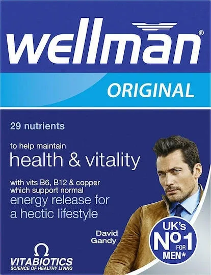 Vitabiotics Wellman Original Health & Vitality Over 27 Nutrients Supliment pentru Întărirea Testosteronului 30 file — preț și oferte