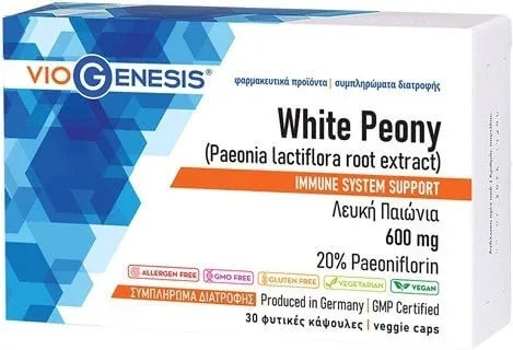Viogenesis White Peony 600mg Supliment pentru Întărirea Sistemului Imunitar 30 capsule veget — preț și oferte