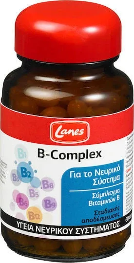 Lanes B-Complex Vitamina pentru Energie, Întărirea Sistemului Imunitar & Sistemul Nervos 60 x 1 tablete — preț și oferte